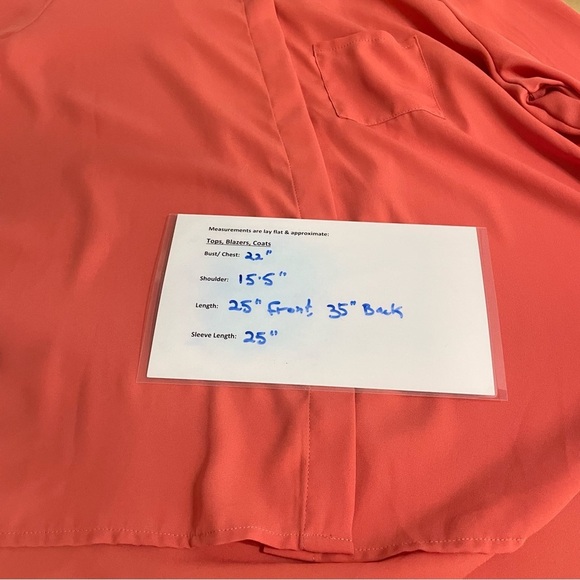 Glam Dollz Orange Studded Collar High Low Top size XL - Picture 13 of 14